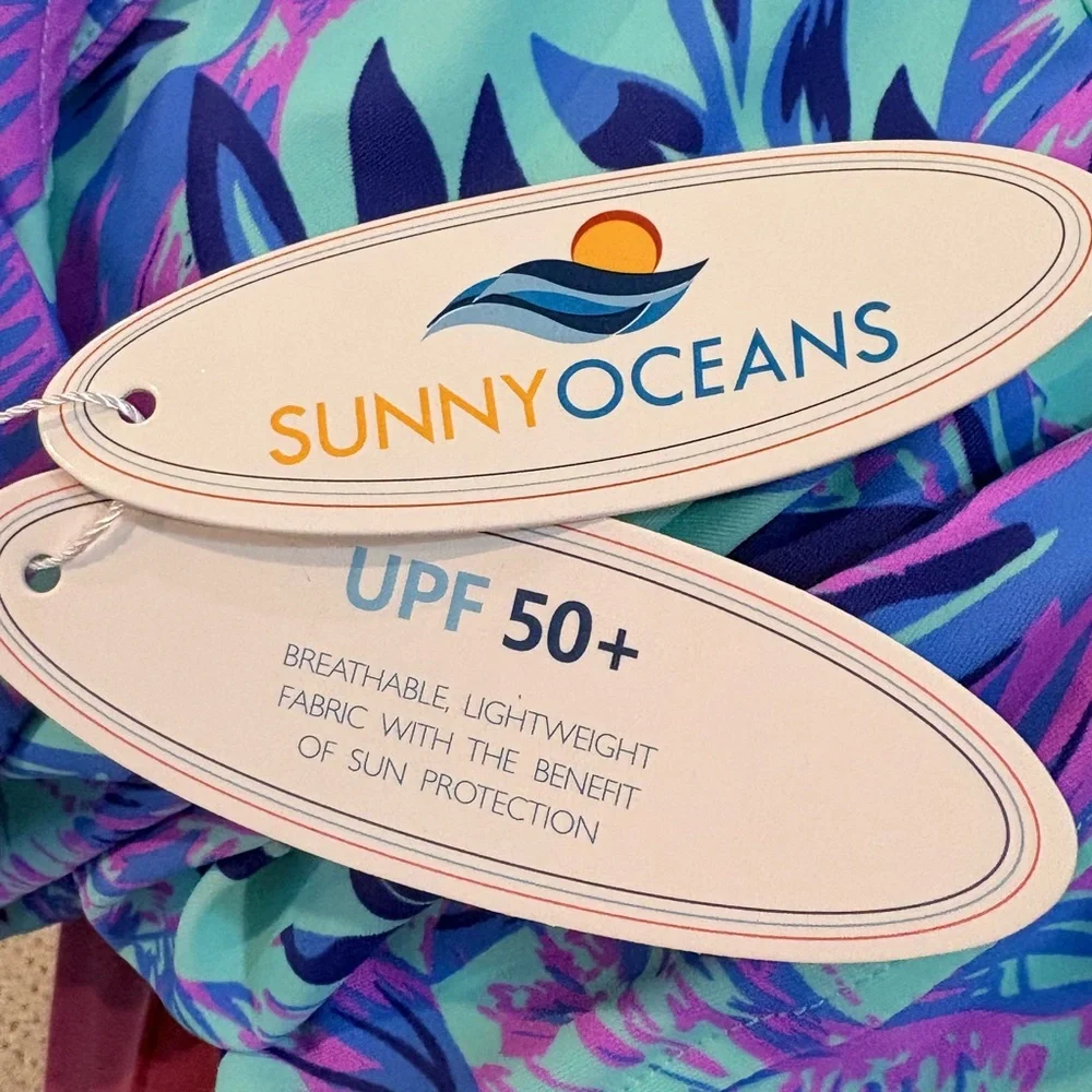 Tropical Print Swim Coverup - Picture 4 of 4